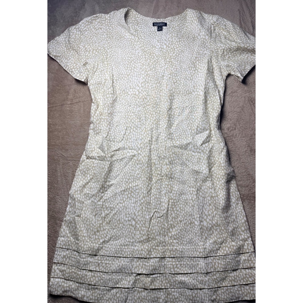 Original Nicole Miller Linen Blend‎ Print Shift Dress Small Summer Vacation Boho
